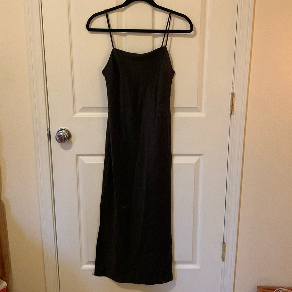 Midi Slip Dress with Side Slits
